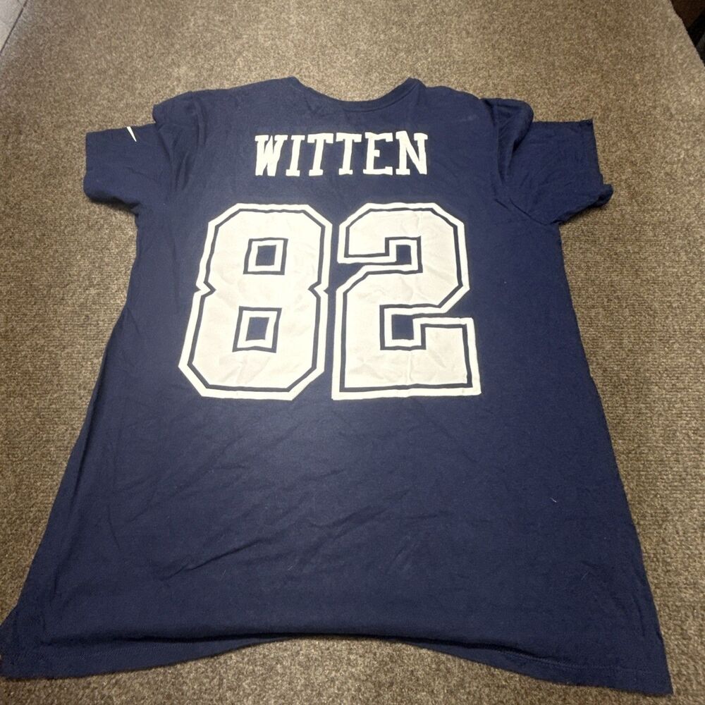 Nike Dallas Cowboys #82 Jason Witten T Shirt Mens L Blue NFL Football